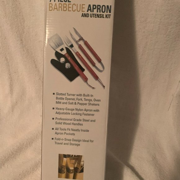 CHEFS BASICS SELECT 7 PIECE BARBEQUE APRON AND UTENSIL KIT - Picture 4 of 4